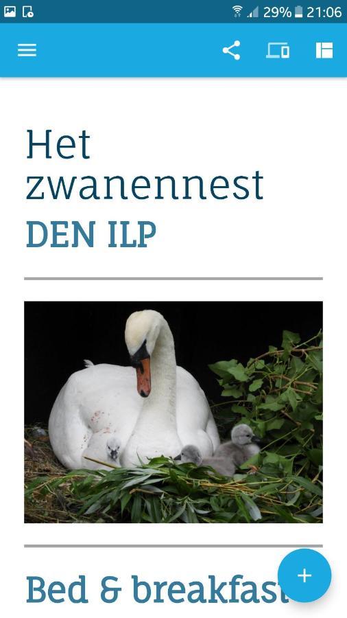 Het Zwanennest Bed & Breakfast Den Ilp ภายนอก รูปภาพ